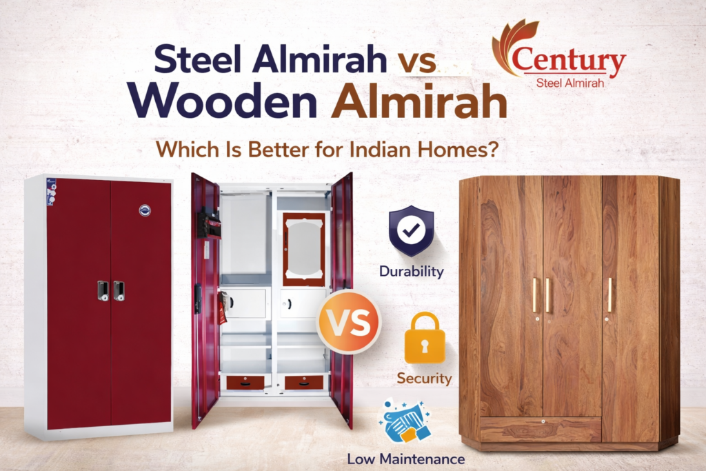 Steel Almirah vs Wooden Almirah – Which Is Better?